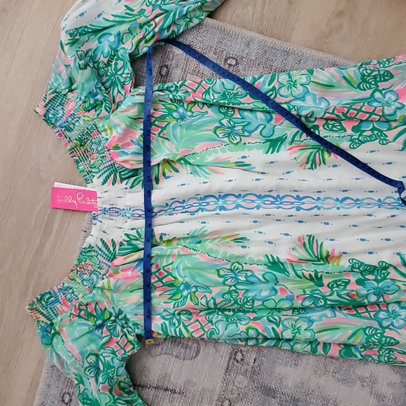 Lilly Pulitzer Maryellen Resort White Coconut Row Engineered Woven Dress SzL - Picture 5 of 11